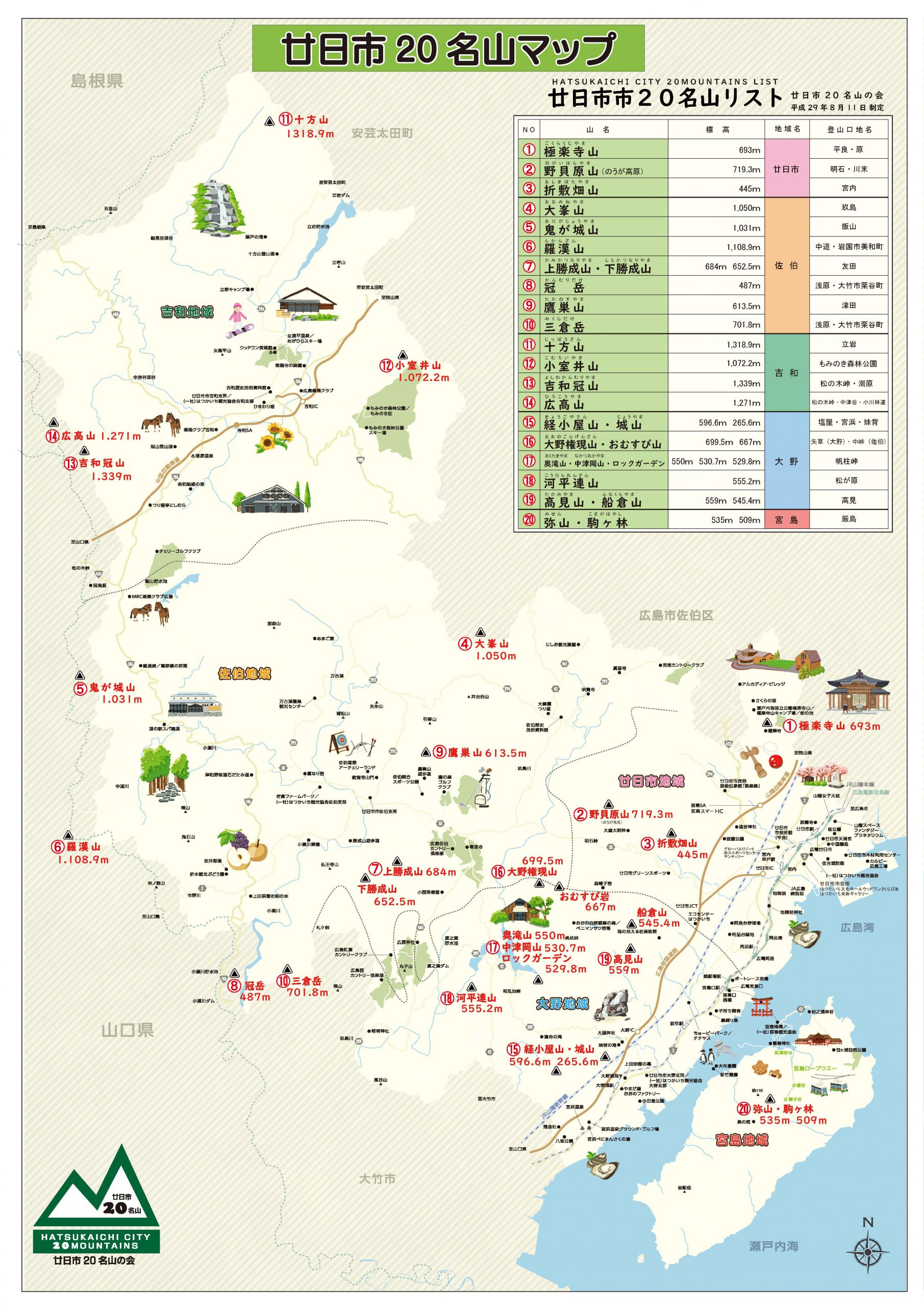 廿日市20名山 - 一般社団法人はつかいち観光協会